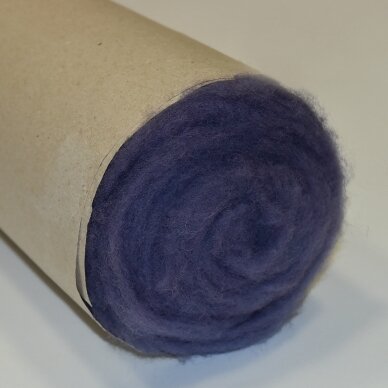 New Zealand carded wool 50g. ± 2,5g. Color - gray purple, 27 - 32 mik. (Kopija)