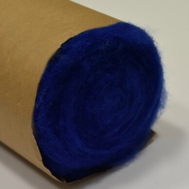 New Zealand carded wool 50g. ± 2,5g. Color - bluebottle, 27 - 32 mik. (Kopija)