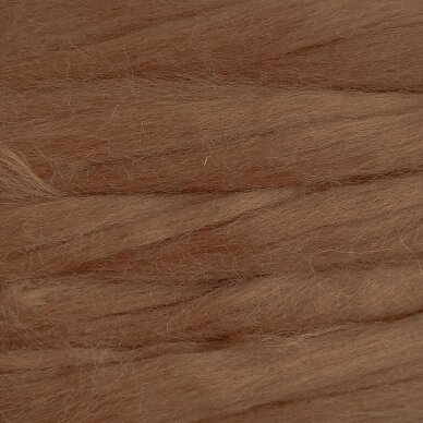 Alpaca wool tops 50g. ± 2,5g. Color - chestnut brown.