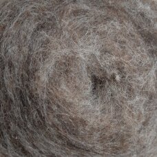 Tyrol carded wool 50g. ± 2,5g. Color - brown melange, 27 - 32 mik.