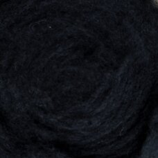 Tyrol carded wool 50g. ± 2,5g. Color - black, 27 - 32 mik.