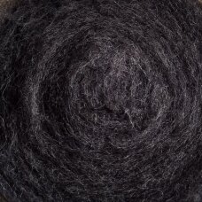Tyrol carded wool.Color - dark brown melange, 27 - 32 mik.
