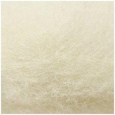 Tyrol carded wool 50g. ± 2,5g. Color - white, 27 - 32 mik.