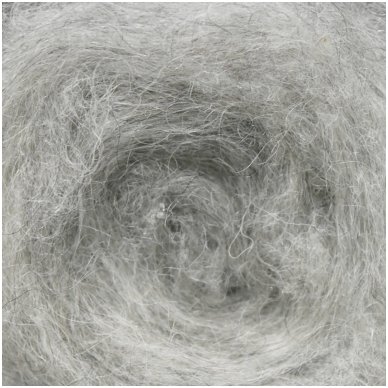 Tyrol carded wool 50g. ± 2,5g. Color - light gray melange, 27 - 32 mik.