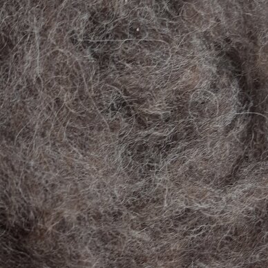 Tyrol carded wool 50g. ± 2,5g. Color - dark brown melange, 27 - 32 mik. (Kopija)
