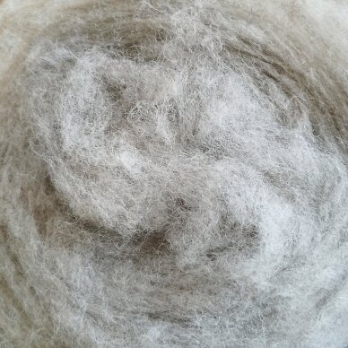 Tyrol carded wool 50g. ± 2,5g. Color - light brown melange, 27 - 32 mik.