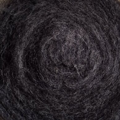 Tyrol carded wool 50g. ± 2,5g. Color - dark brown melange, 27 - 32 mik.