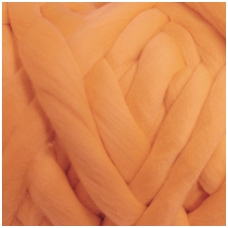 Wool tops 50g. ± 2,5g. Color - light orange, 26 - 31 mik.