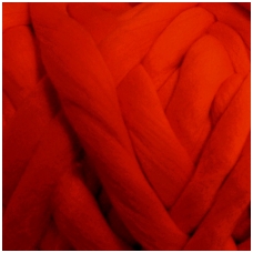 Wool tops 50g. ± 2,5g. Color - red, 26 - 31 mik.