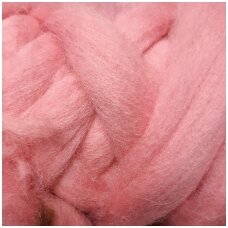 Wool tops 50g. ± 2,5g. Color - light pink, 26 - 31 mik.