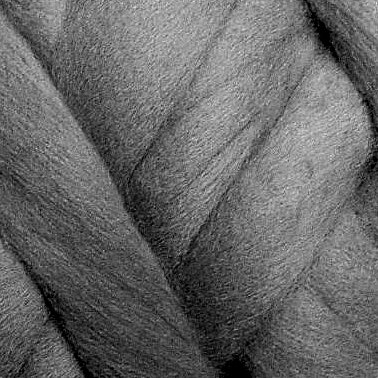Wool tops 50g. ± 2,5g. Color - gray, 26 - 31 mik.