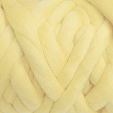 Wool tops 50g. ± 2,5g. Color - pastel yellow, 26 - 31 mik. (Kopija)
