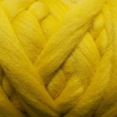 Wool tops 50g. ± 2,5g. Color - pastel yellow, 26 - 31 mik. (Kopija) (Kopija)