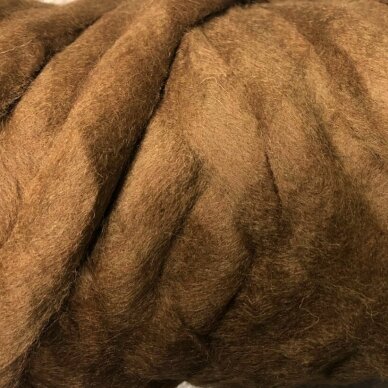 Wool tops 50g. ± 2,5g. Color - brown, 26 - 31 mik.