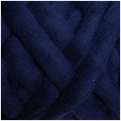 Wool tops 50g. ± 2,5g. Color - dark blue, 26 - 31 mik.