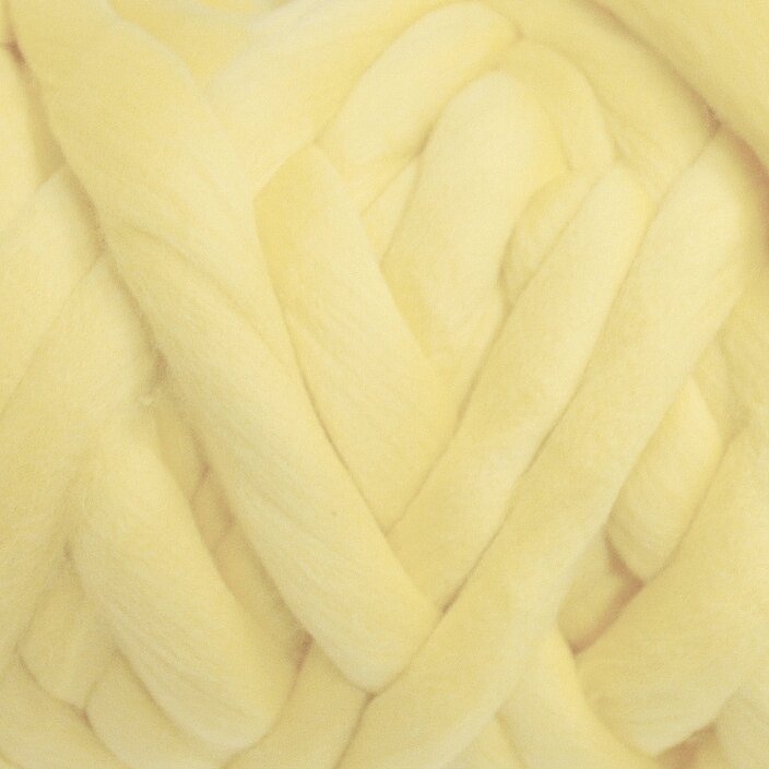 Wool tops 50g. ± 2,5g. Color - pastel yellow, 26 - 31 mik. (Kopija) Wool tops 50g. ± 2,5g. Color - pastel yellow, 26 - 31 mik. (Kopija)