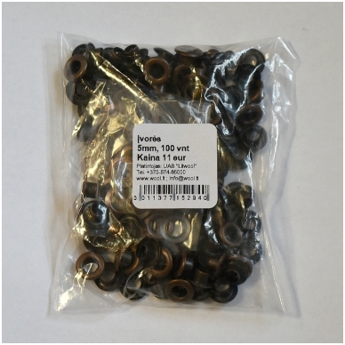 Bushings 5 mm., 100 pieces,pack.