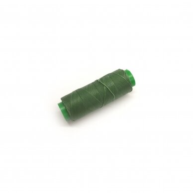 Waxed thread. Color - green. In pack for 100 meters.