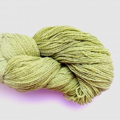Wool yarn hank 150g. ± 5g. Color - salad dish. 100% wool.