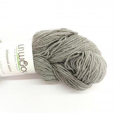 Wool yarn hank 150g. ± 5g. Color - grey. 100% wool.