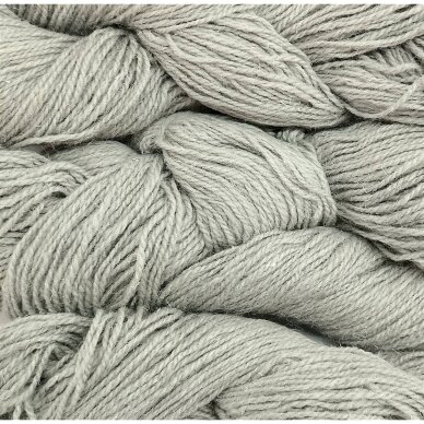 Wool yarn hank 150g. ± 5g. Color - grey. 100% wool.