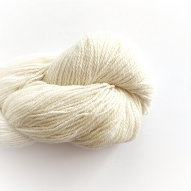 Wool yarn hank 150g. ± 5g. Color - natural white.  100% wool.