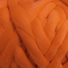 Super fine wool tops 50g. ± 2,5g. Color - orange, 15,6 - 18,5 mik. (Kopija)