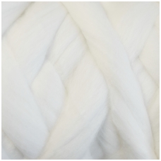Medium Merino wool tops 50g. ± 2,5g. Color - white , 20.1 - 23 mik.