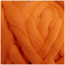 Fine wool tops 50g. ± 2,5g. Color - orange, 18,6 - 20 mik.