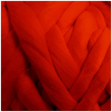 Medium Merino wool tops 50g. ± 2,5g. Color - red, 20.1 - 23 mik.