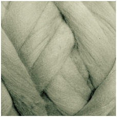 Medium Merino wool tops 50g. ± 2,5g. Color - light gray, 20.1 - 23 mik.