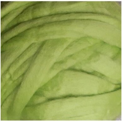 Merino wool space tops 50g. ± 2,5g. Color - salad dish, 20,1 - 23 mic.