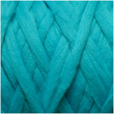 Merino wool space tops 50g. ± 2,5g. Color - turquoise, 20,1 - 23 mic.