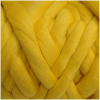 Super fine wool tops 50g. ± 2,5g. Color - yellow, 15,6 - 18,5 mik.