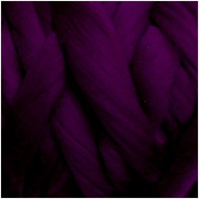 Medium Merino wool tops 50g. ± 2,5g. Color -aubergine 20.1 - 23 mik.