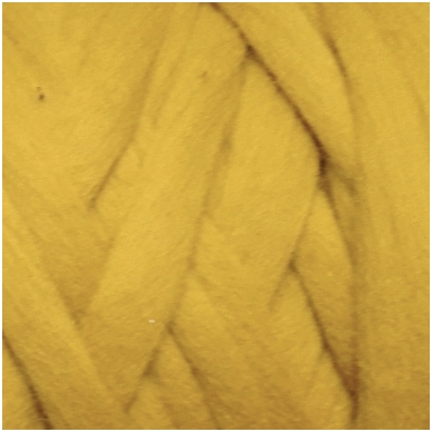 Medium Merino wool tops 50g. ± 2,5g. Color - mustard , 20.1 - 23 mik.