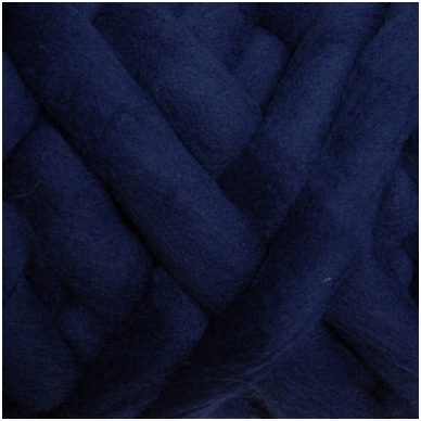 Fine wool tops 50g. ± 2,5g. Color - dark blue, 18,6 - 20 mik.
