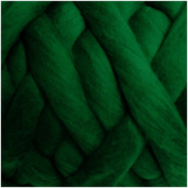 Medium Merino wool tops 50g. ± 2,5g. Color - green, 20.1 - 23 mik.