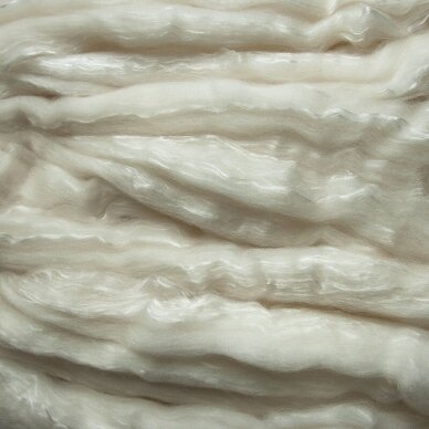 Medium Merino wool with silk tops 50g. ± 2,5g. Color - blue melange, 20.1 - 23 mic.
