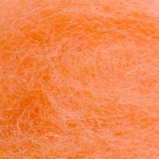New Zealand carded wool 50g. ± 2,5g. Color - light orange, 27 - 32 mik. (Kopija)