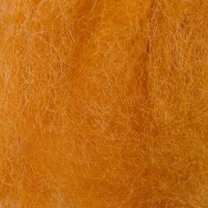 New Zealand carded wool 50g. ± 2,5g. Color - reddish yellow, 27 - 32 mik. (Kopija)