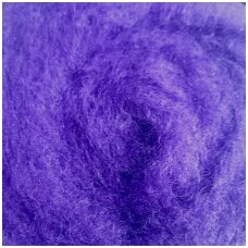 New Zealand carded wool 50g. ± 2,5g. Color - purple, 27 - 32 mik.