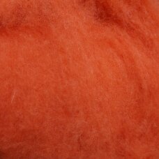 New Zealand carded wool 50g. ± 2,5g. Color - light orange, 27 - 32 mik.