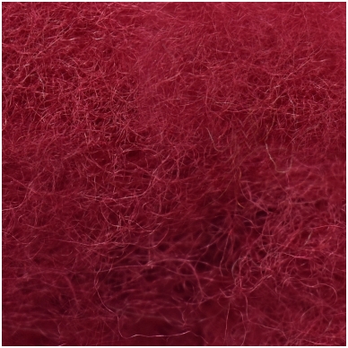 New Zealand carded wool 50g. ± 2,5g. Color - bordeaux, 27 - 32 mik.