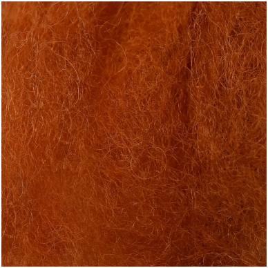 New Zealand carded wool 50g. ± 2,5g. Color - cinnamon, 27 - 32 mik.