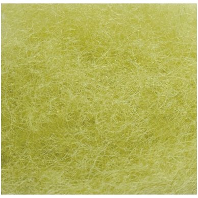 New Zealand carded wool 50g. ± 2,5g. Color - lime, 27 - 32 mik.