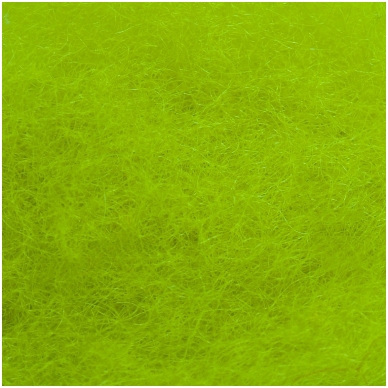 New Zealand carded wool 50g. ± 2,5g. Color - apple green, 27 - 32 mik.