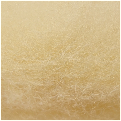 New Zealand carded wool 50g. ± 2,5g. Color - light beige, 27 - 32 mik.