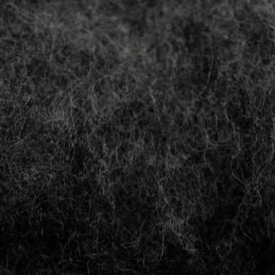 New Zealand carded wool 50g. ± 2,5g. Color - dark gray melange, 27 - 32 mik.