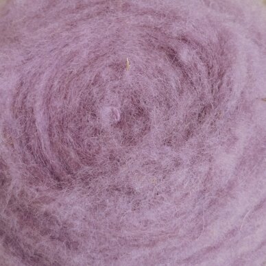 New Zealand carded wool 50g. ± 2,5g. Color - gray purple, 27 - 32 mik. (Kopija)